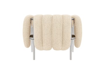 Puffy Loungesessel - Eggshell-edelstahl - Hem