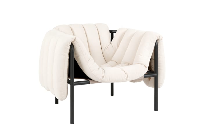 Puffy Loungesessel, Natural-black grey Hem