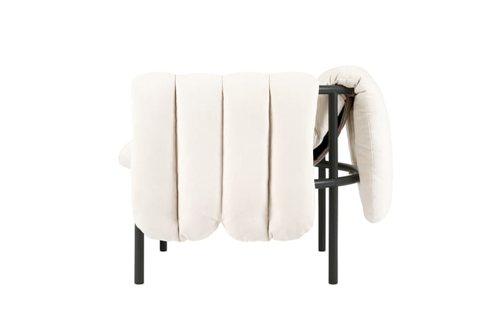 Puffy Loungesessel, Natural-black grey Hem