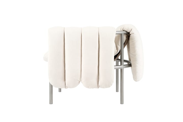 Puffy Loungesessel, Natural-edelstahl Hem