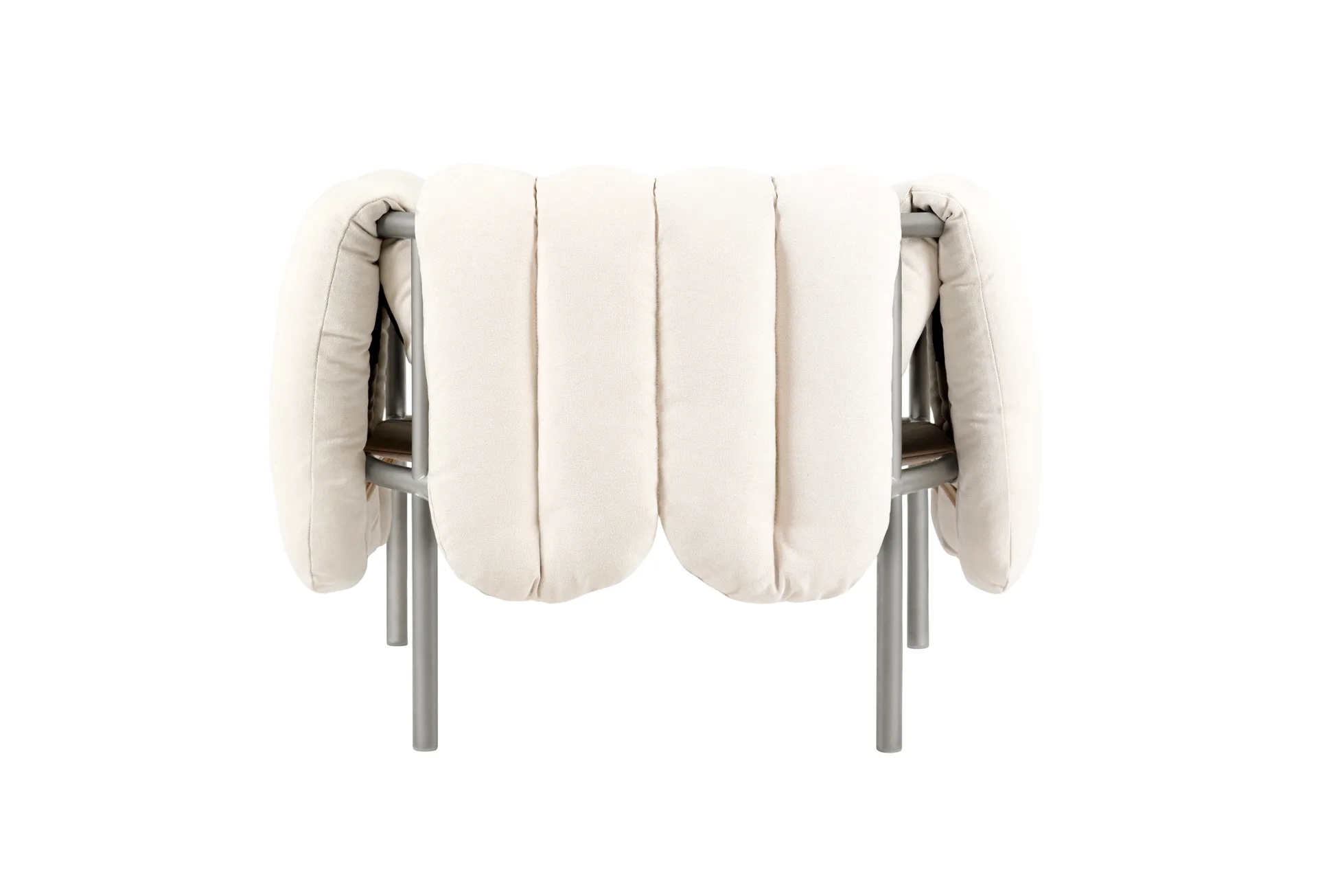 Puffy Loungesessel, Natural-edelstahl Hem