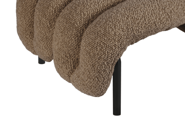 Puffy Loungesessel + Ottoman - Sawdust-black grey - Hem