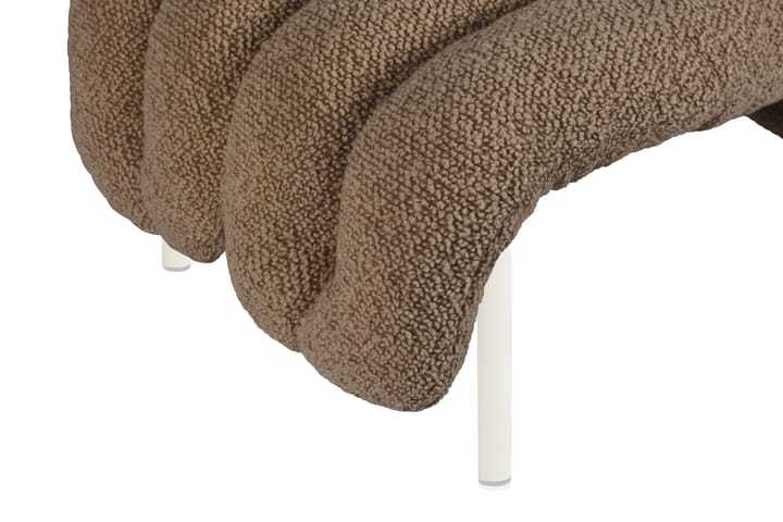 Puffy Loungesessel + Ottoman, Sawdust-cream Hem