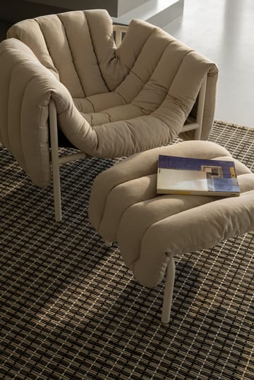 Puffy Loungesessel + Ottoman - Sawdust-edelstahl - Hem