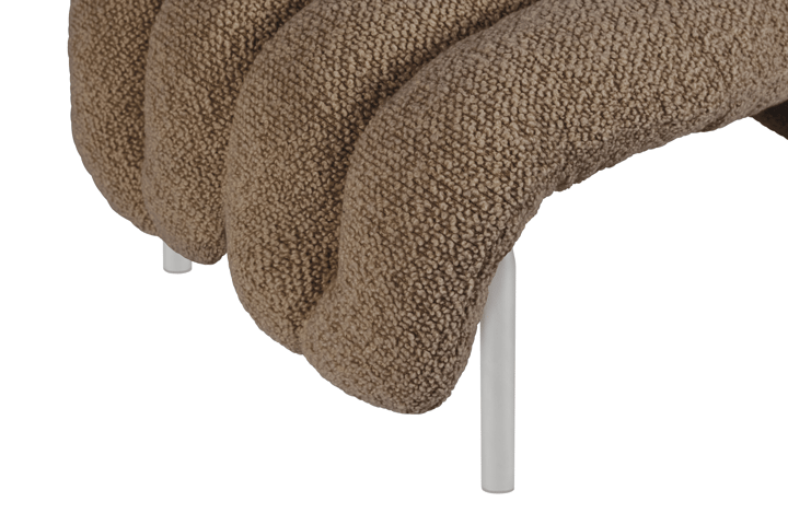 Puffy Loungesessel + Ottoman, Sawdust-edelstahl Hem