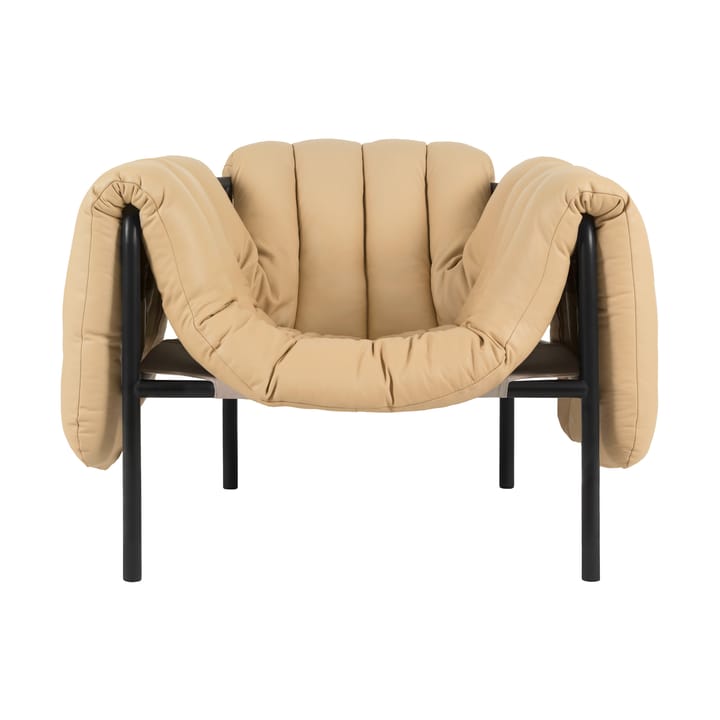 Puffy Loungesessel - Sand leather-black grey - Hem