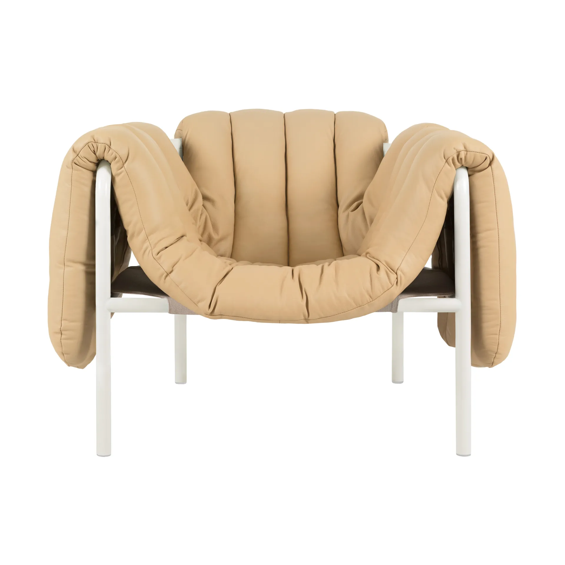 Puffy Loungesessel, Sand leather-cream Hem