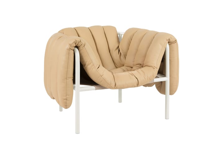 Puffy Loungesessel, Sand leather-cream Hem