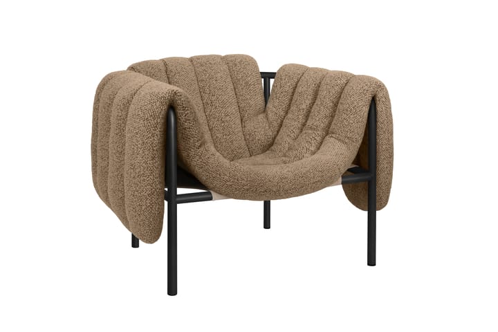 Puffy Loungesessel, Sawdust-black grey Hem