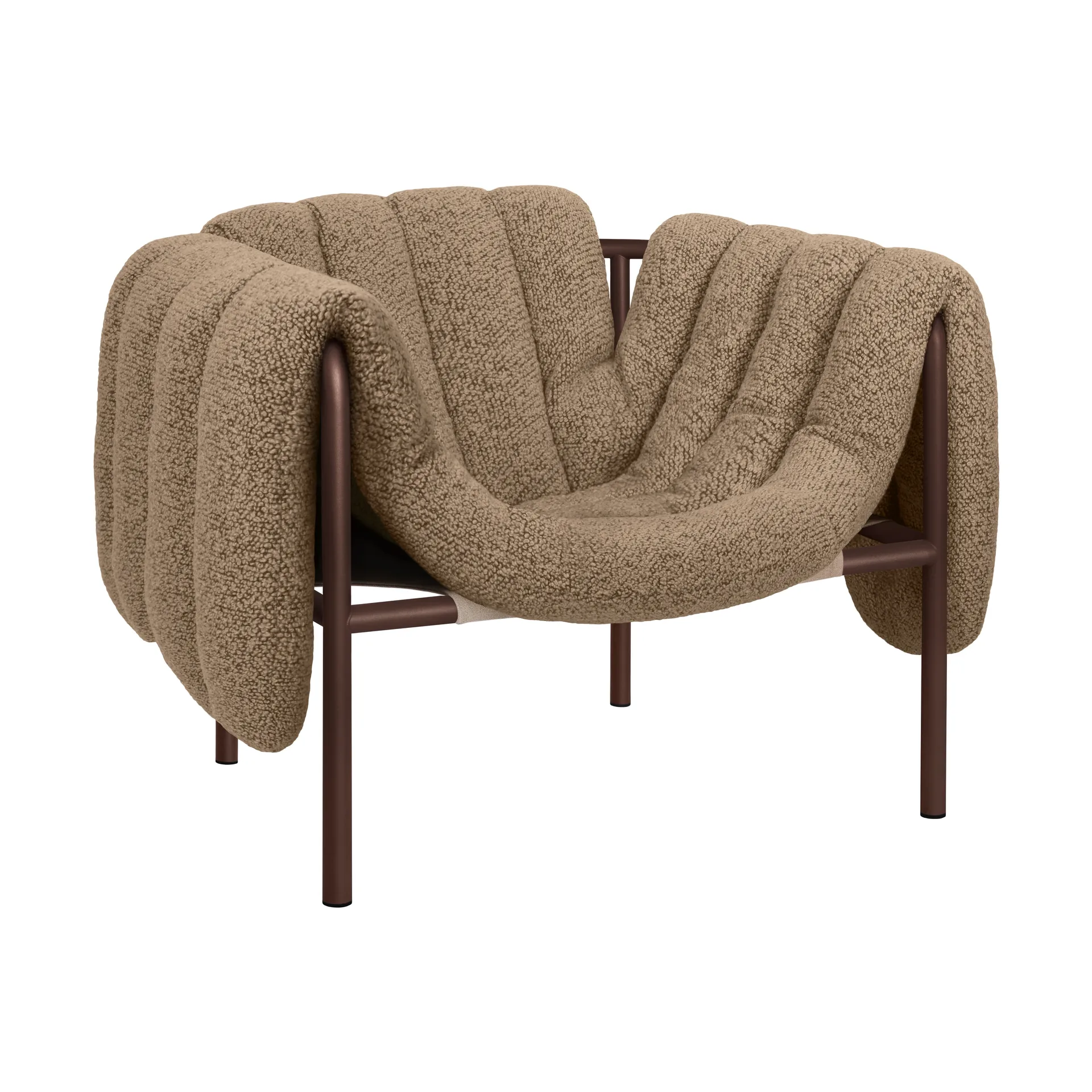 Puffy Loungesessel, Sawdust-chocolate brown Hem