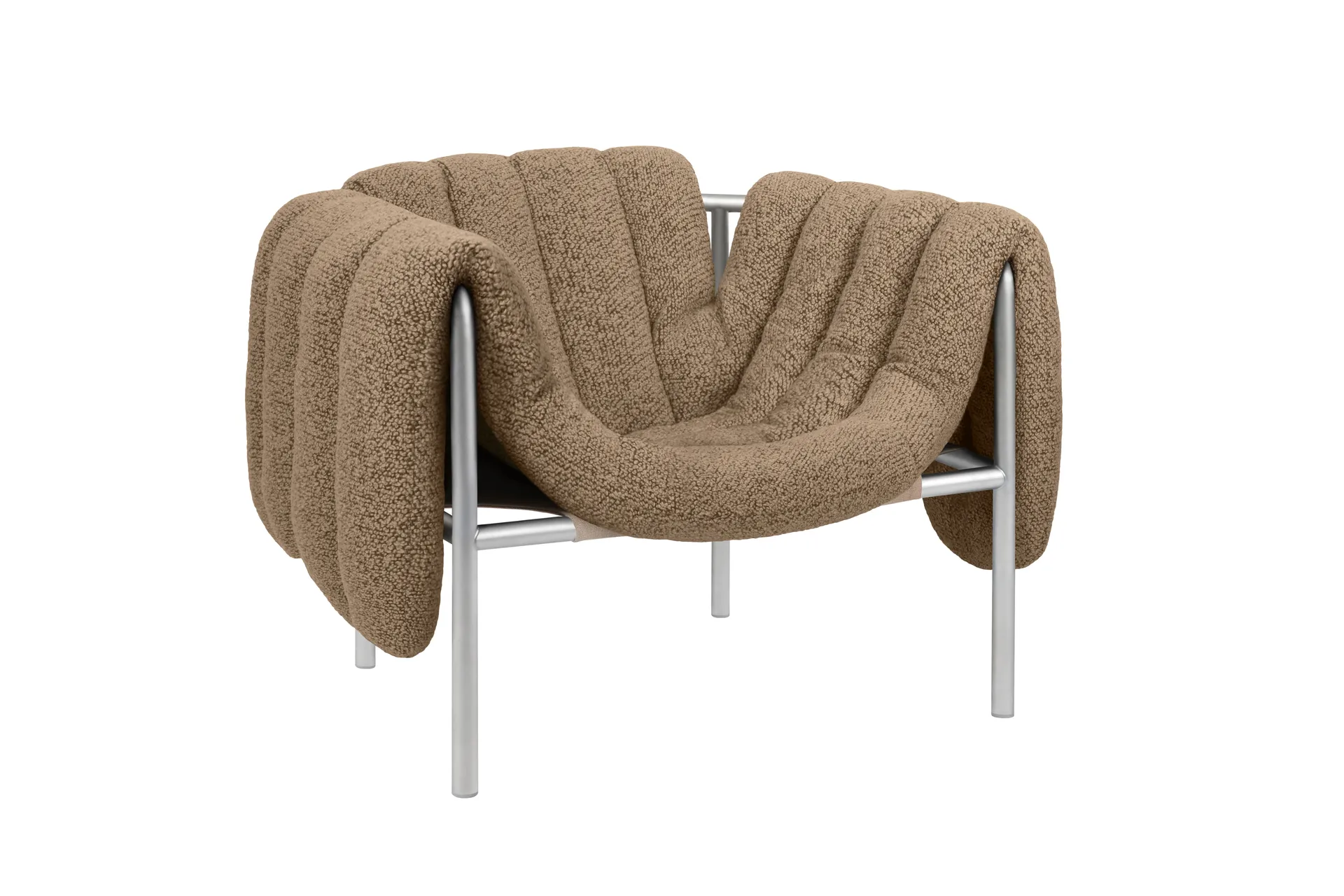 Puffy Loungesessel, Sawdust-edelstahl Hem