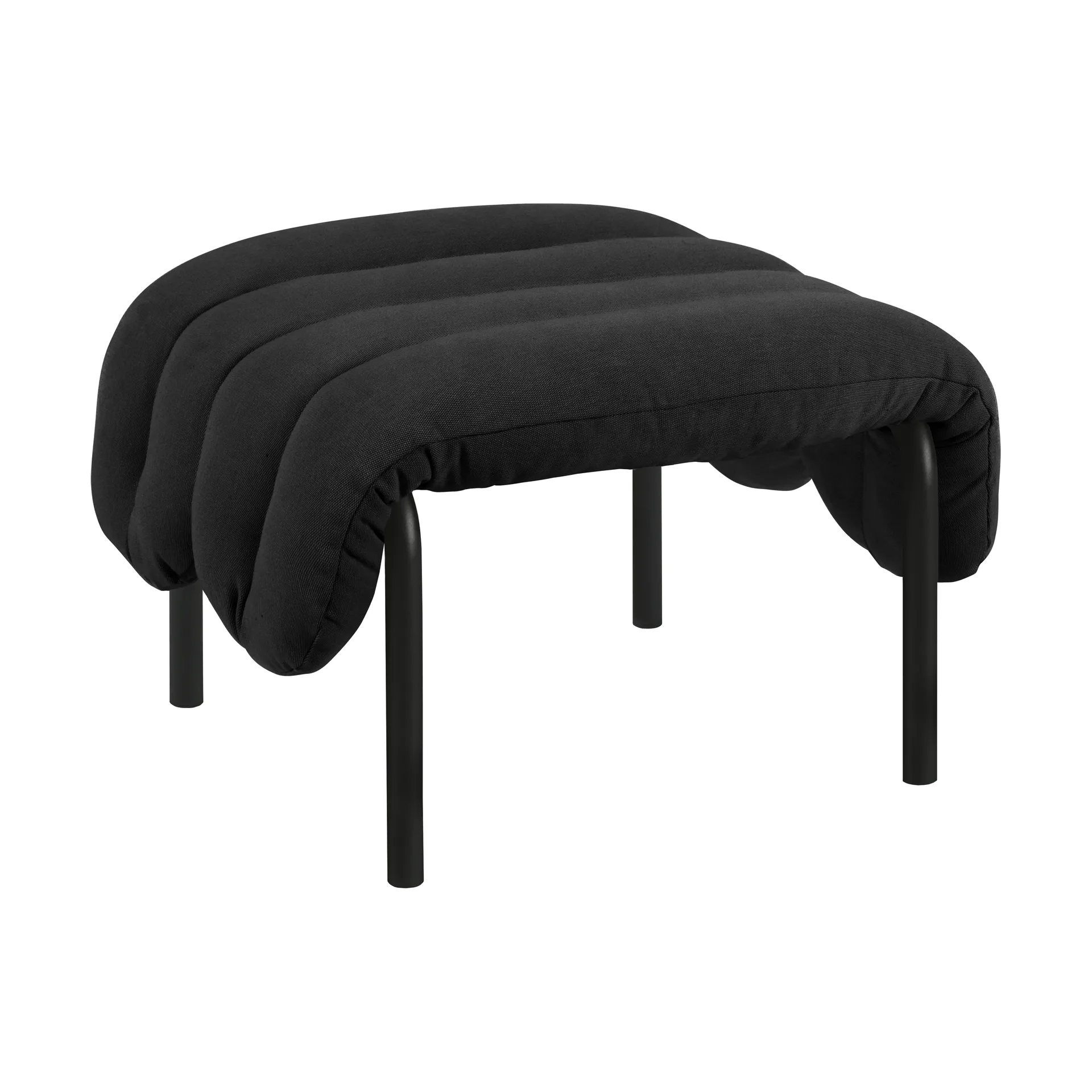 Puffy Ottoman 58x67 cm, Anthracite-black grey Hem