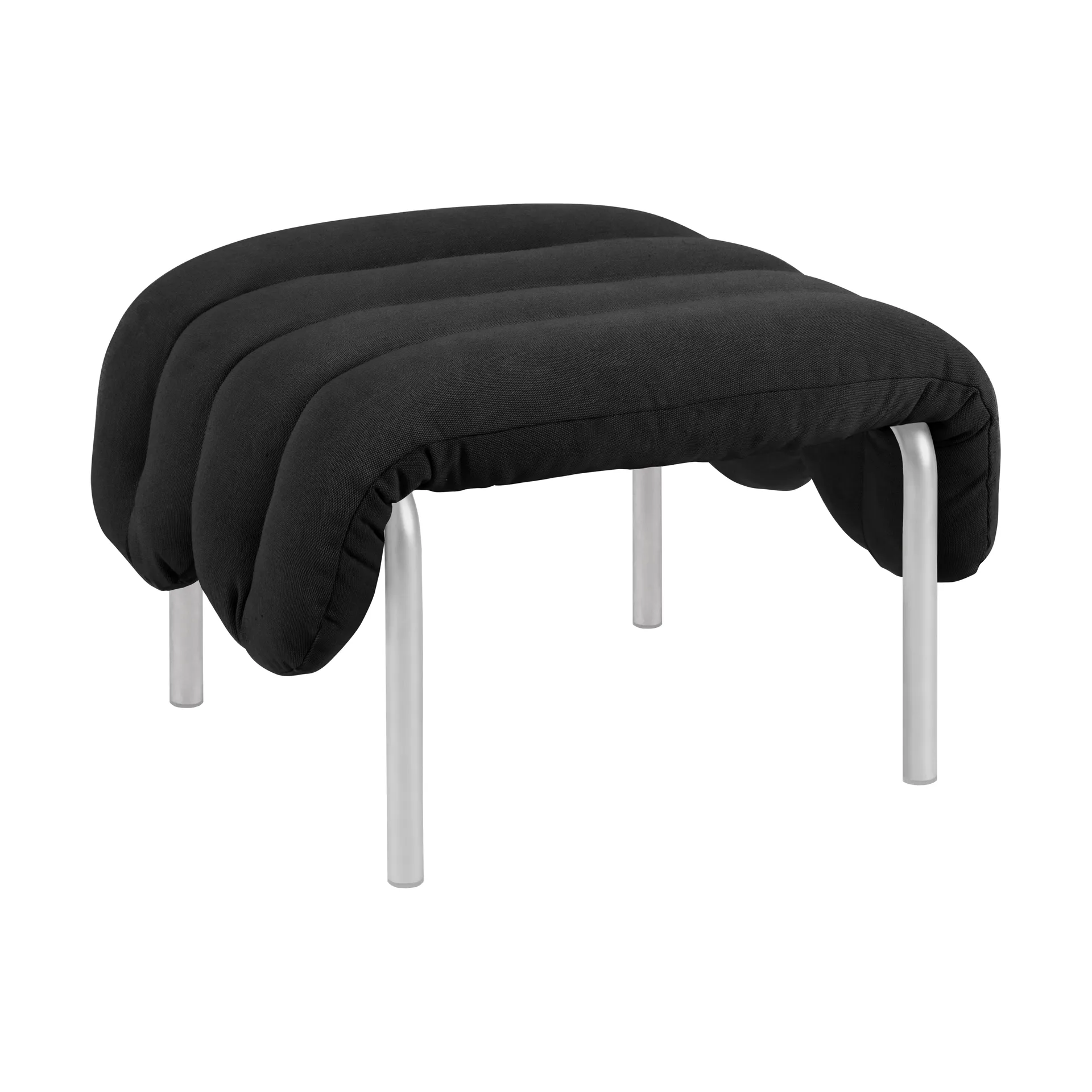 Puffy Ottoman 58x67 cm, Anthracite-edelstahl Hem