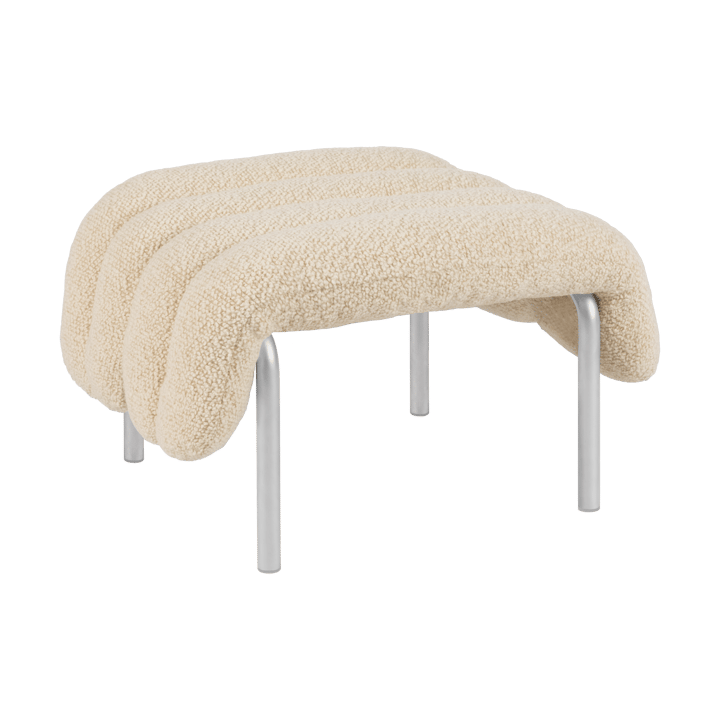 Puffy Ottoman 58x67 cm - Eggshell-edelstahl - Hem