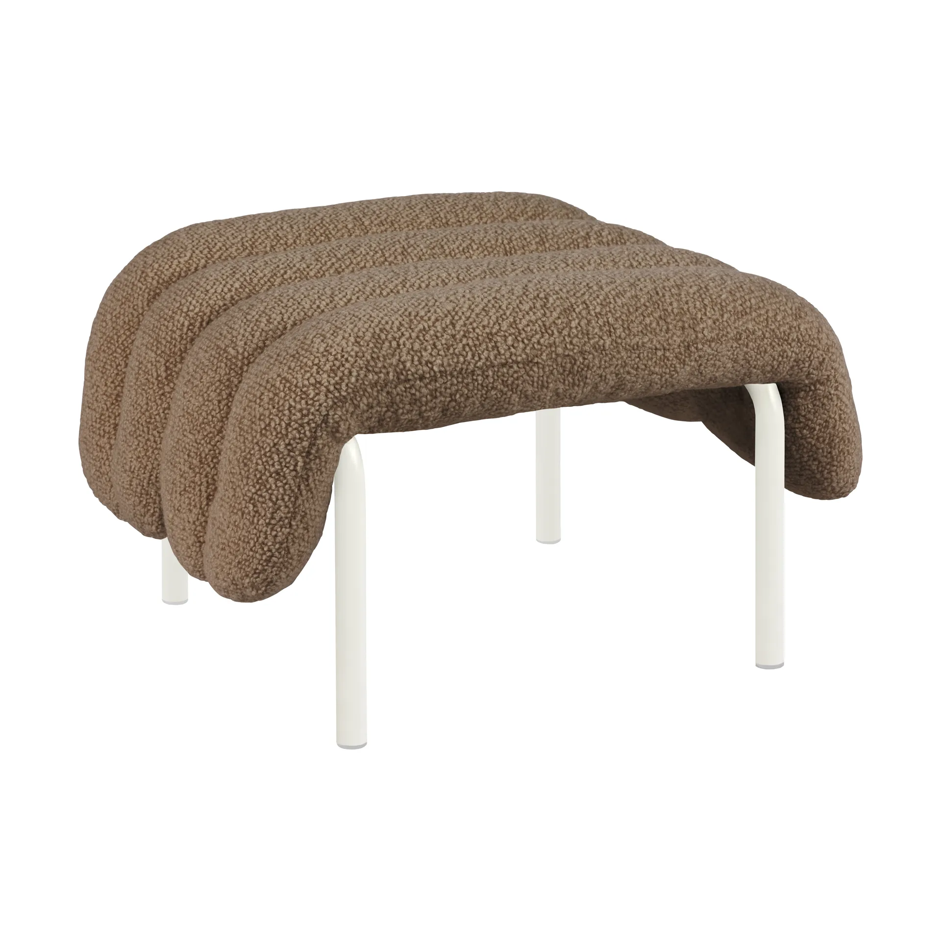 Puffy Ottoman 58x67 cm, Sawdust-cream Hem