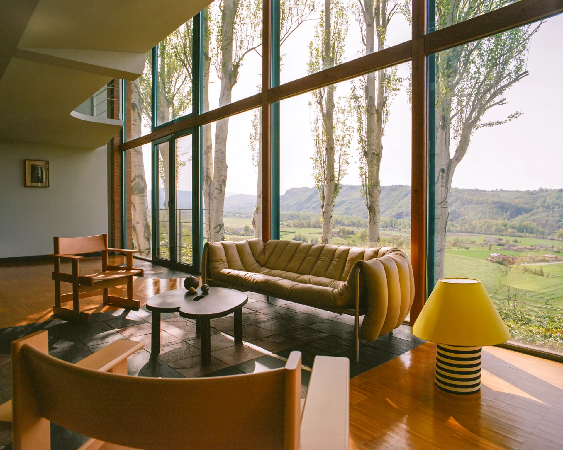 Toto Tischleuchte Large 64 cm, Pine-black & white stripes Hem