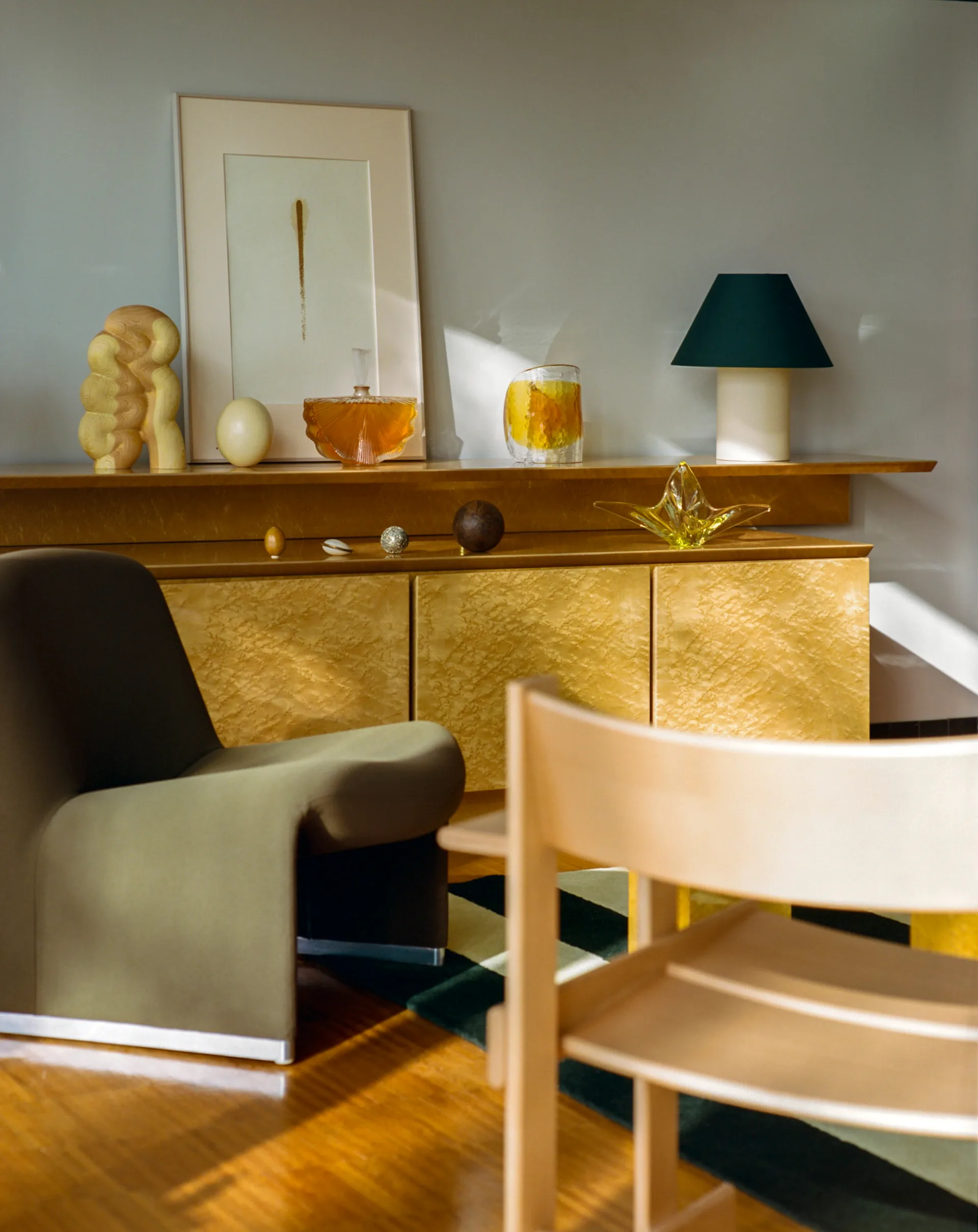 Toto Tischleuchte Medium 47 cm, Wax yellow-pine Hem