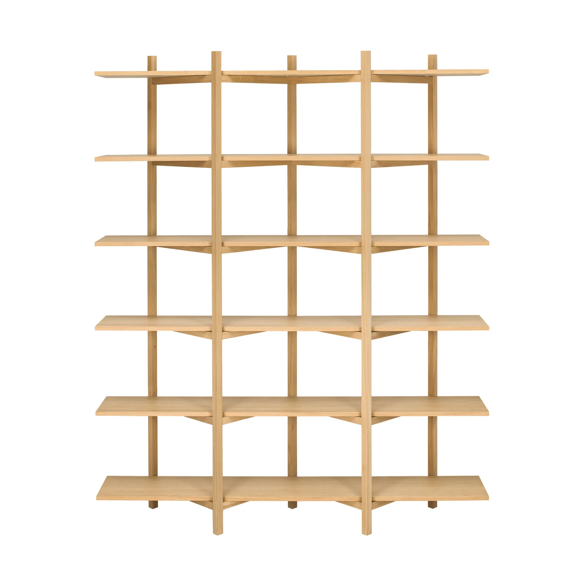 Zig Zag Regal High 175x214 cm, Eiche Hem