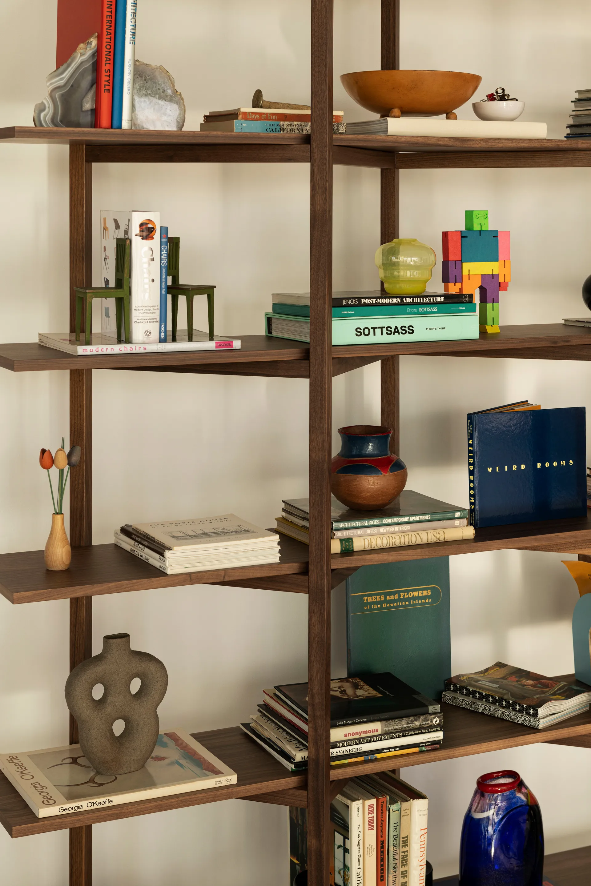 Zig Zag Regal High 175x214 cm, Walnuss Hem