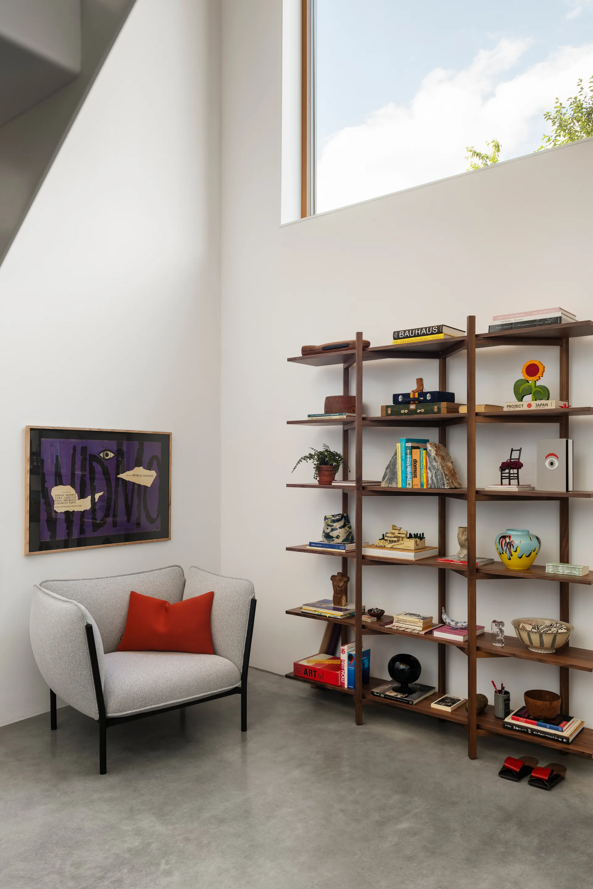 Zig Zag Regal High 175x214 cm, Walnuss Hem