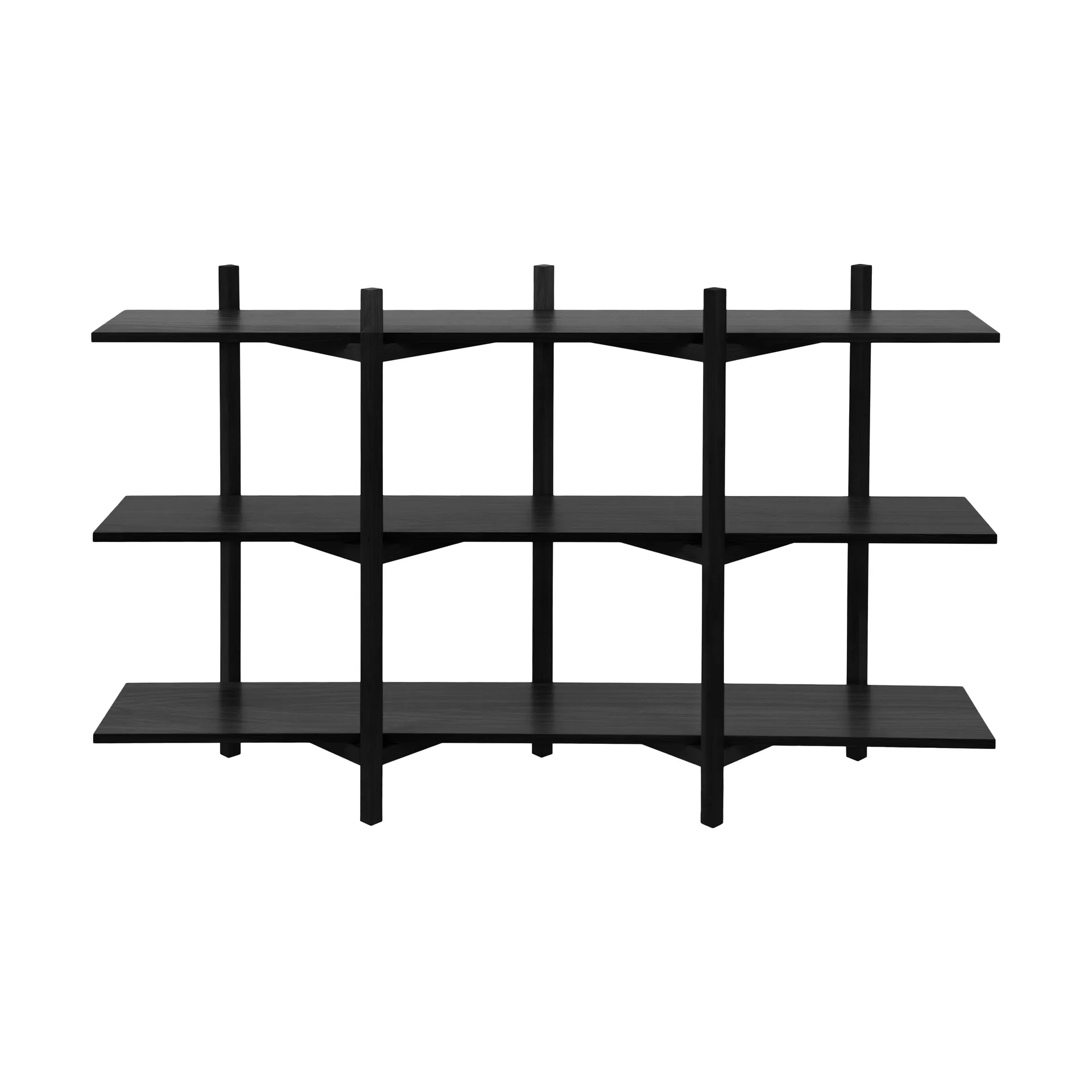 Zig Zag Regal Low 175x100 cm, Black Hem