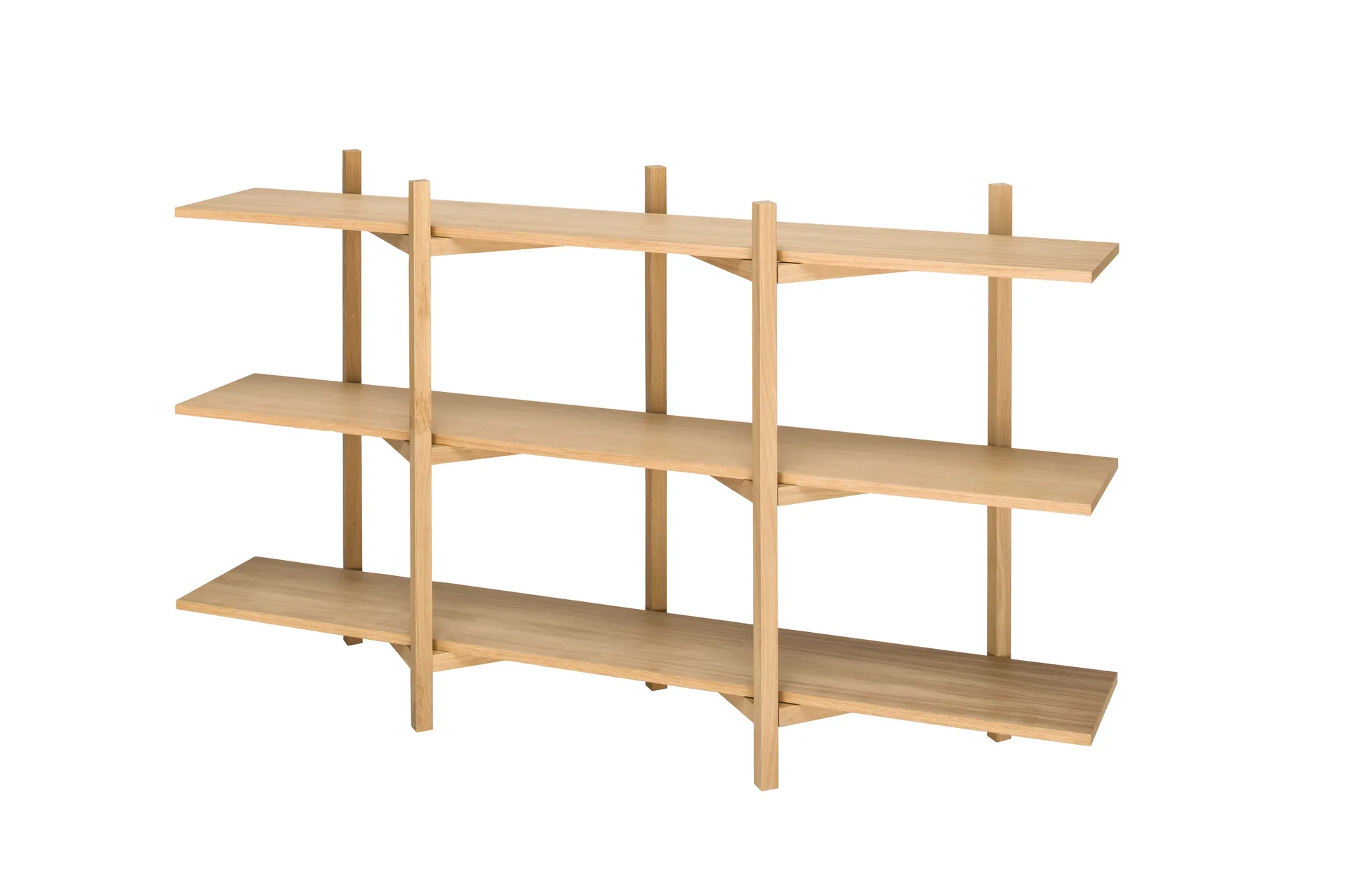 Zig Zag Regal Low 175x100 cm, Eiche Hem