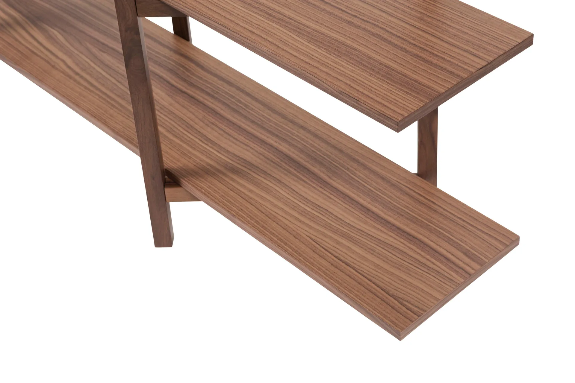 Zig Zag Regal Low 175x100 cm, Walnuss Hem