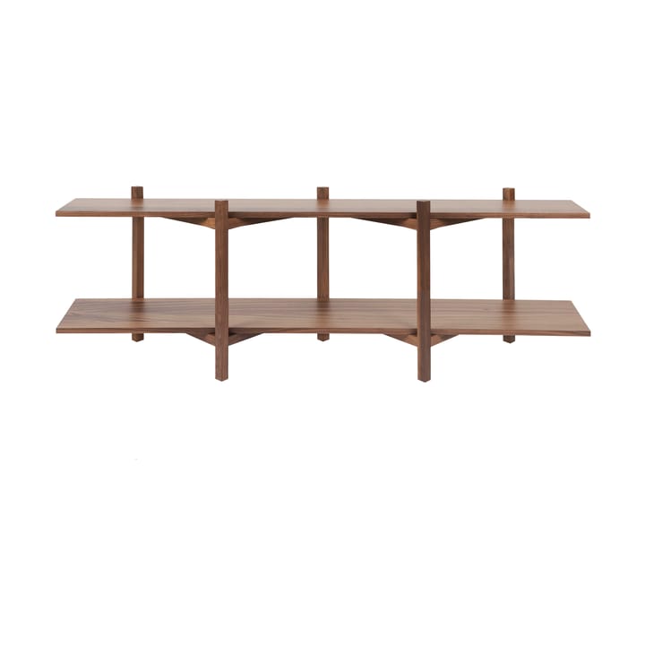 Zig Zag Regal Media 194x57 cm - Walnuss - Hem