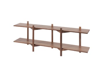 Zig Zag Regal Media 194x57 cm - Walnuss - Hem