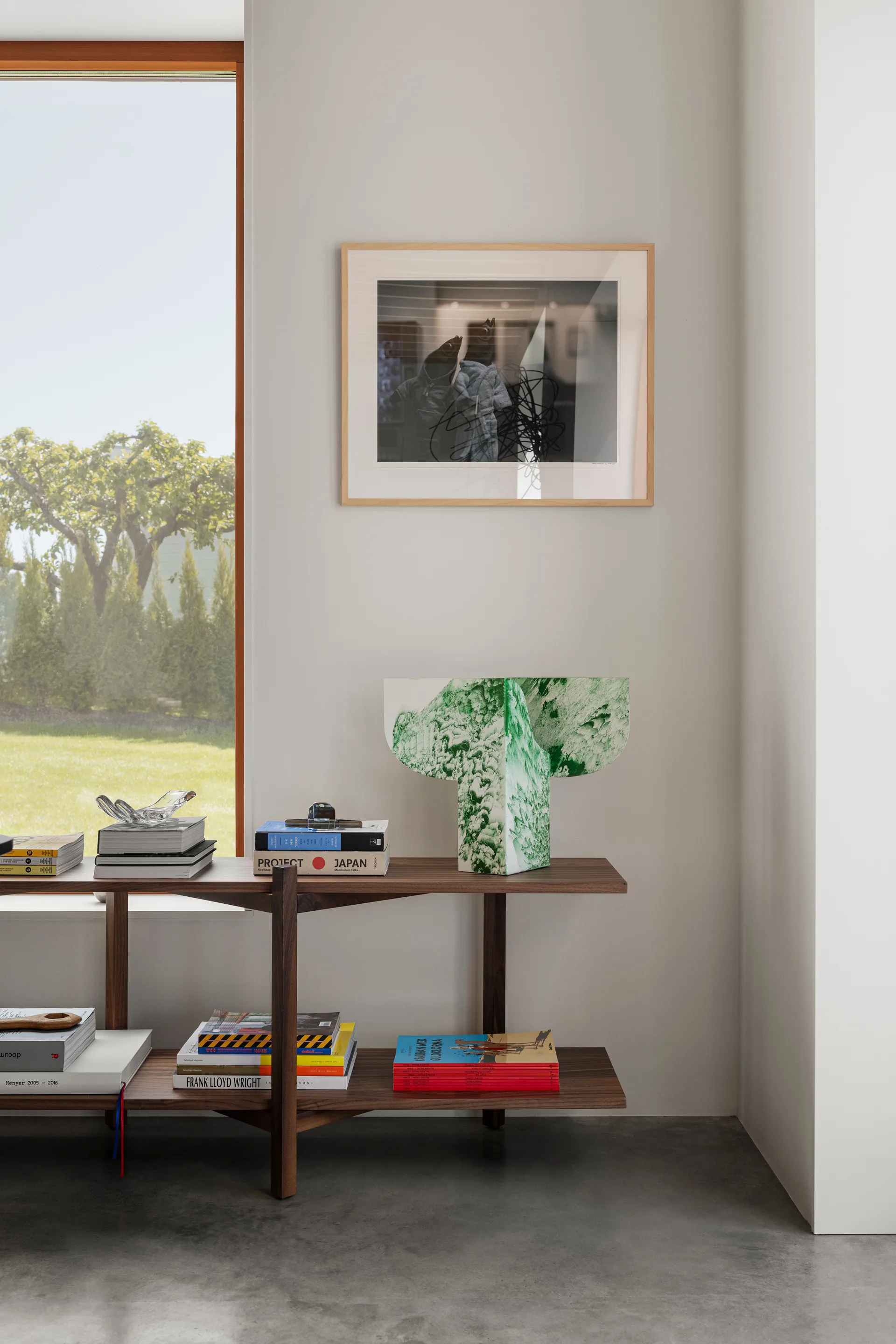 Zig Zag Regal Media 194x57 cm, Walnuss Hem