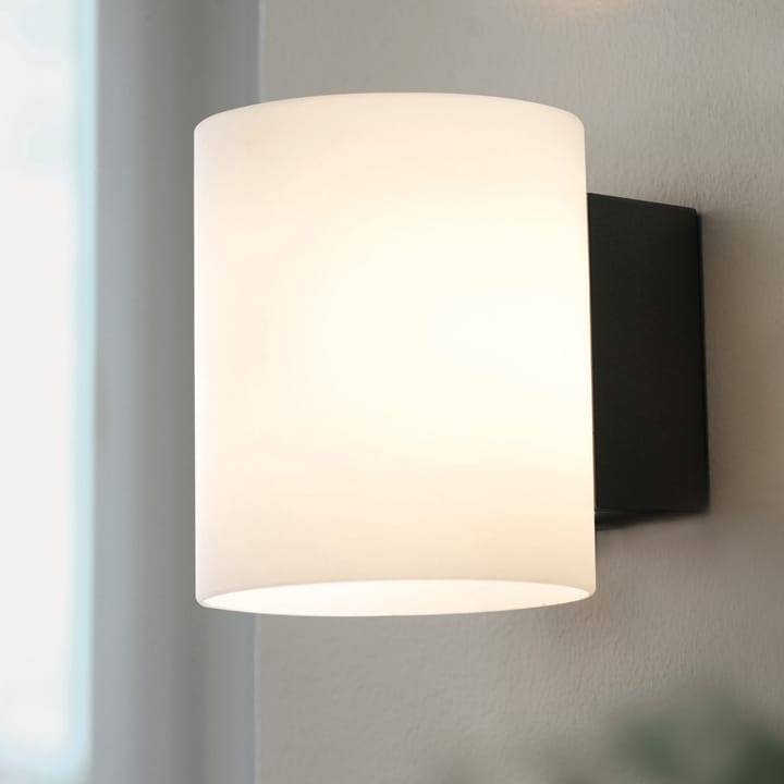 Evoke Wandleuchte groß, Anthrazit - weißes Glas Herstal