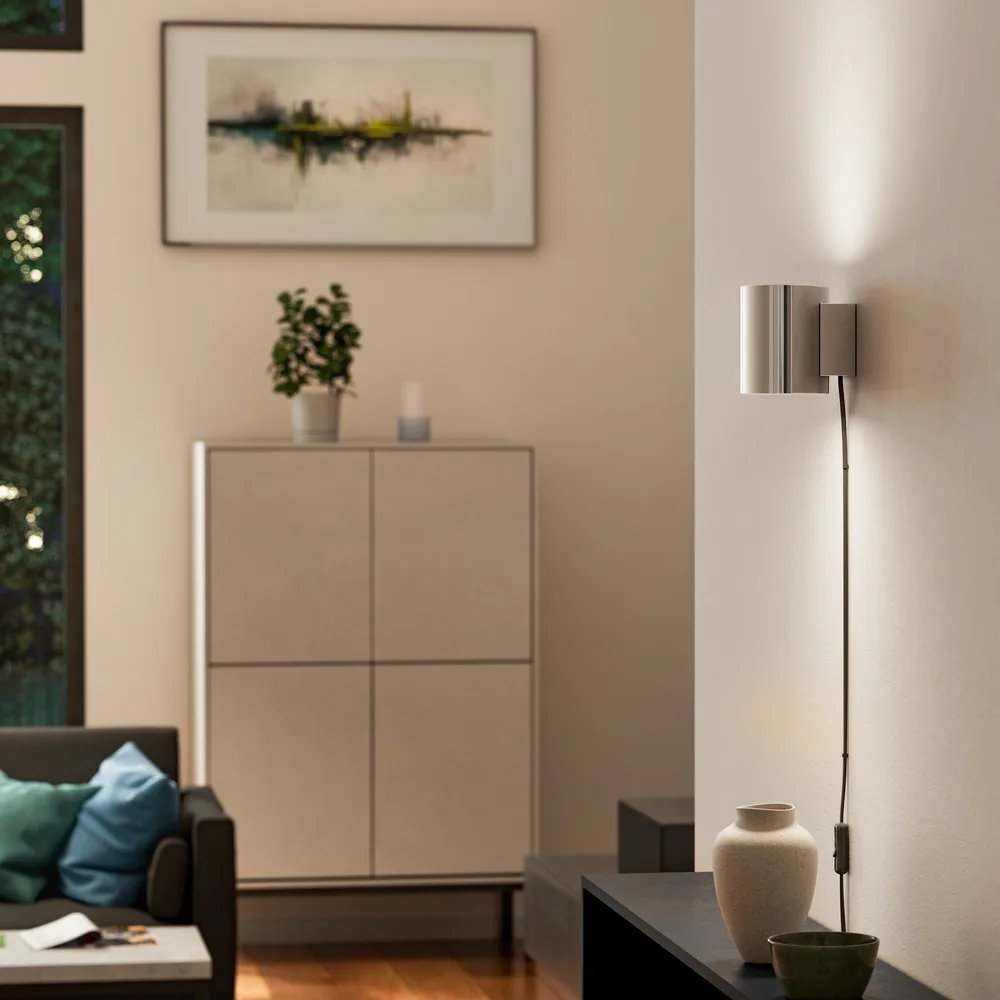 Evoke Wandleuchte klein, Chrom Herstal