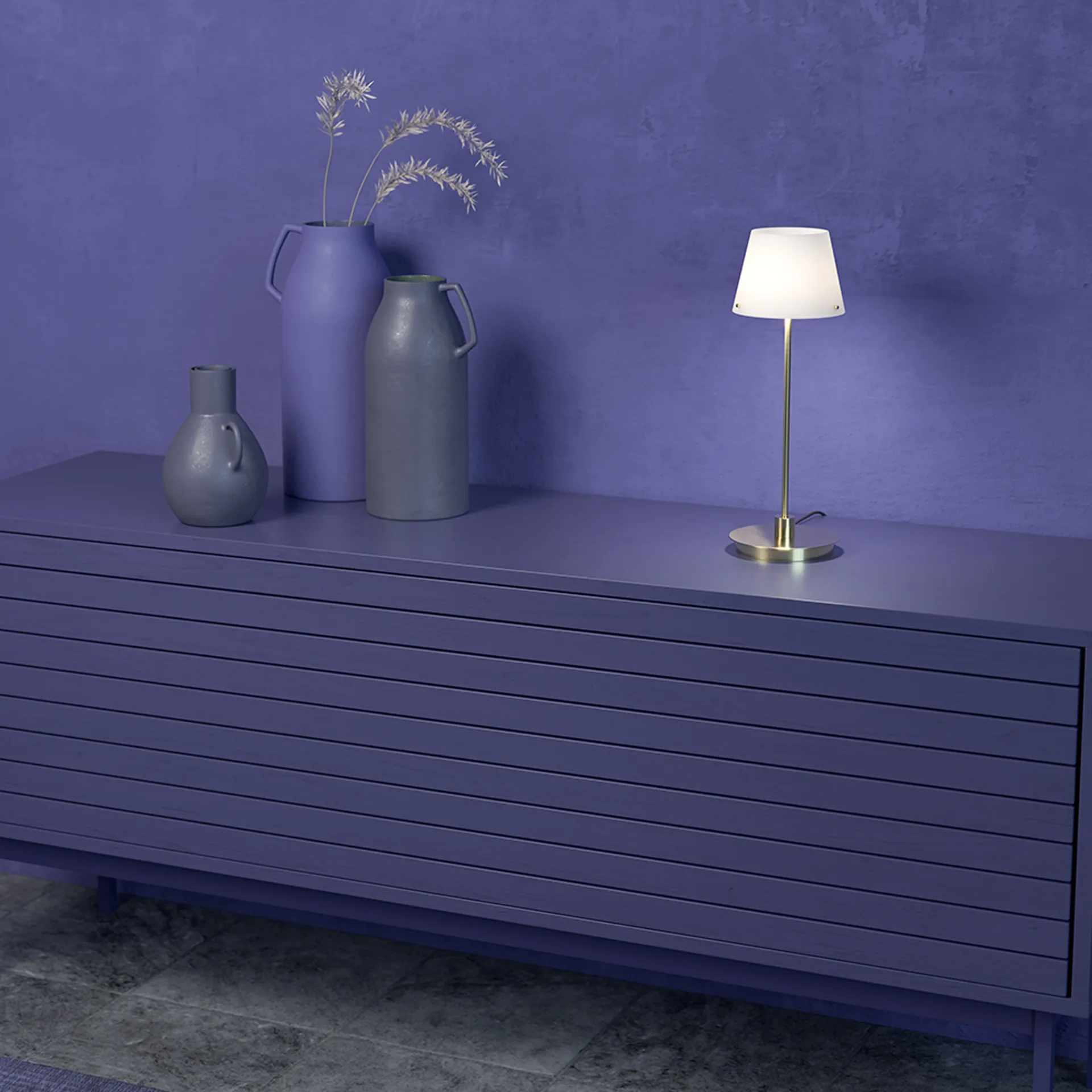 Gil il Grande Tischleuchte, Messing Herstal