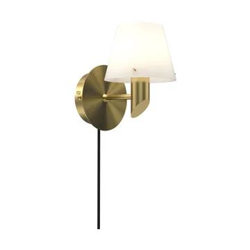 Gil Wandleuchte - Satin brass-opal Glas - Herstal