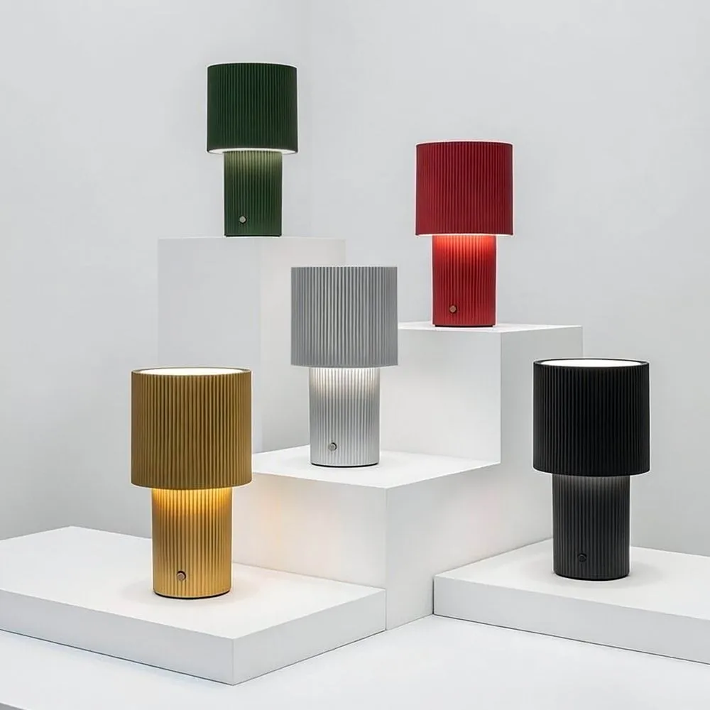 Iluma tragbare Tischlampe, Rot Herstal