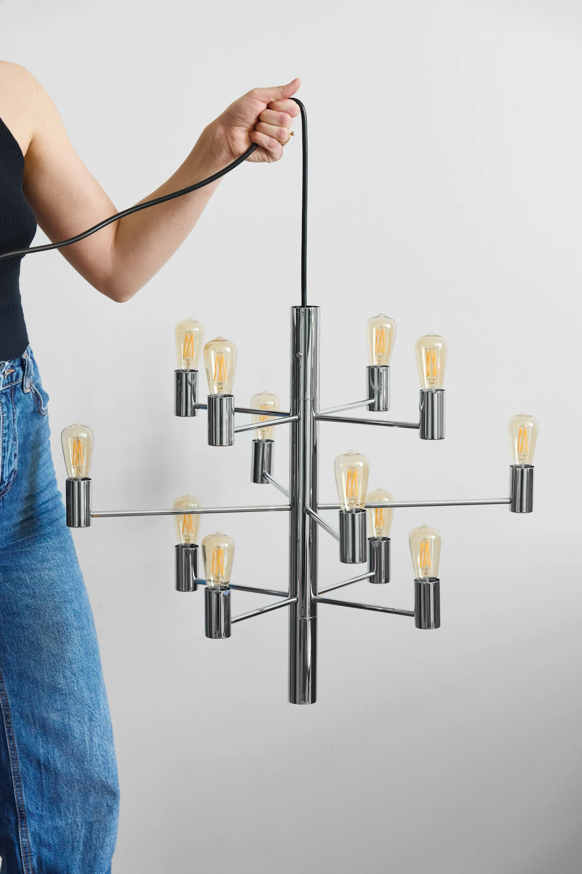 Manola 12 Kronleuchter, Chrom Herstal