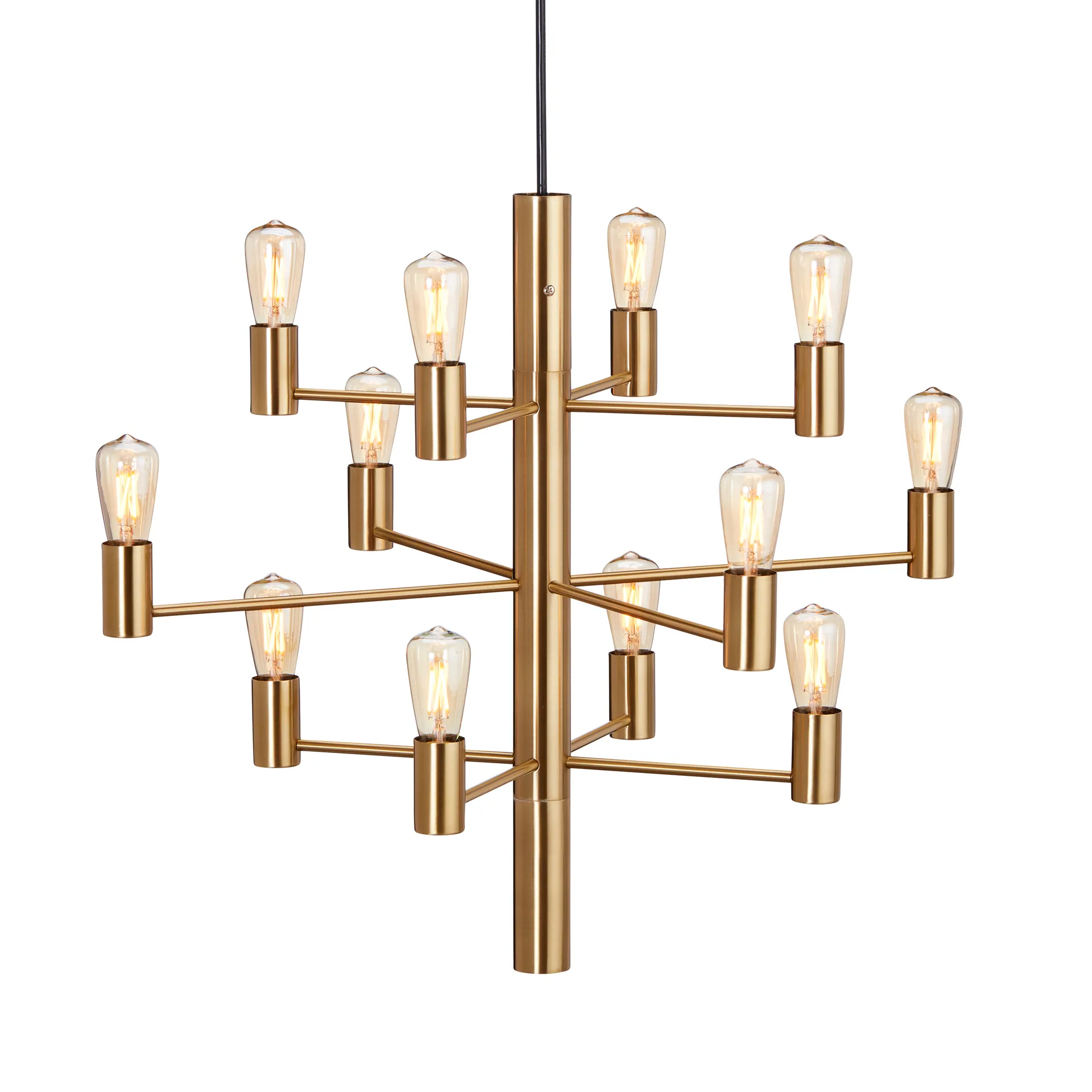 Manola 12 Kronleuchter, Satin brass Herstal