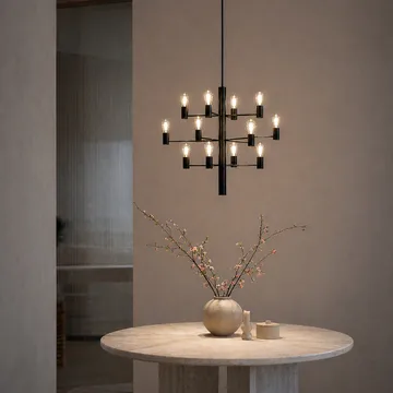 Manola 12 Kronleuchter - Schwarz - Herstal