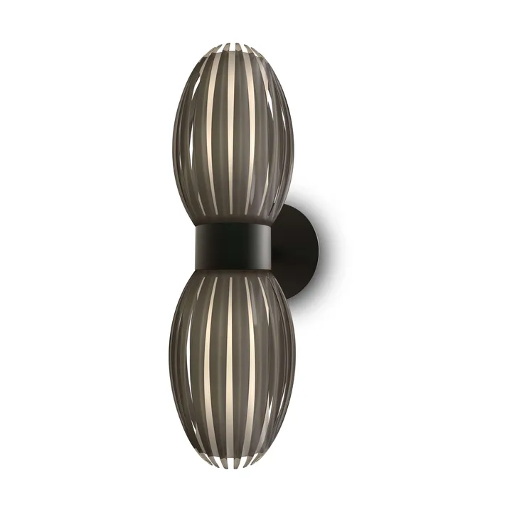 Tentacle Wandleuchte duo 34 cm - Schwarz-Rauchfarben - Herstal