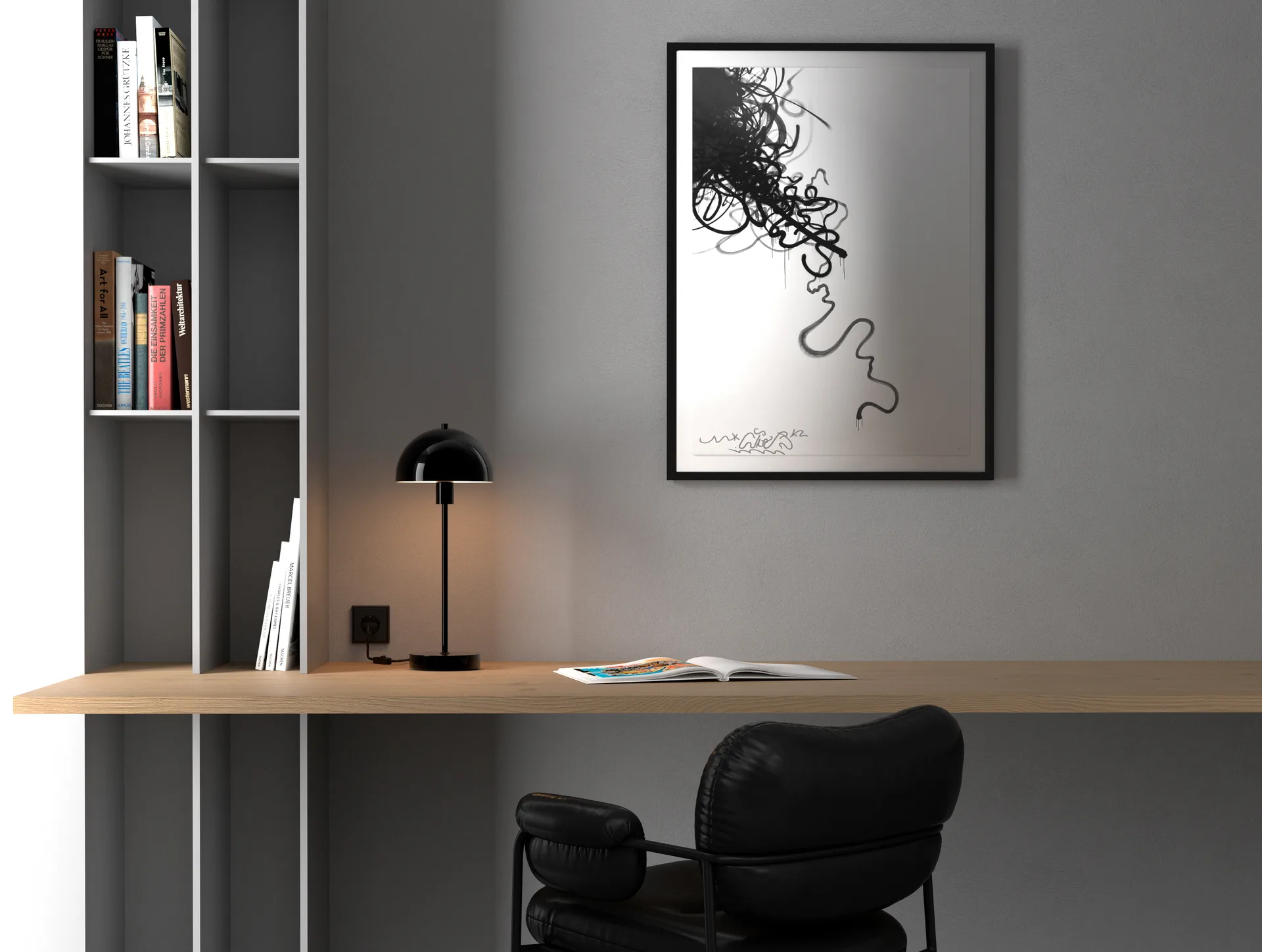 Vienda Tischleuchte, Blankschwarz Herstal