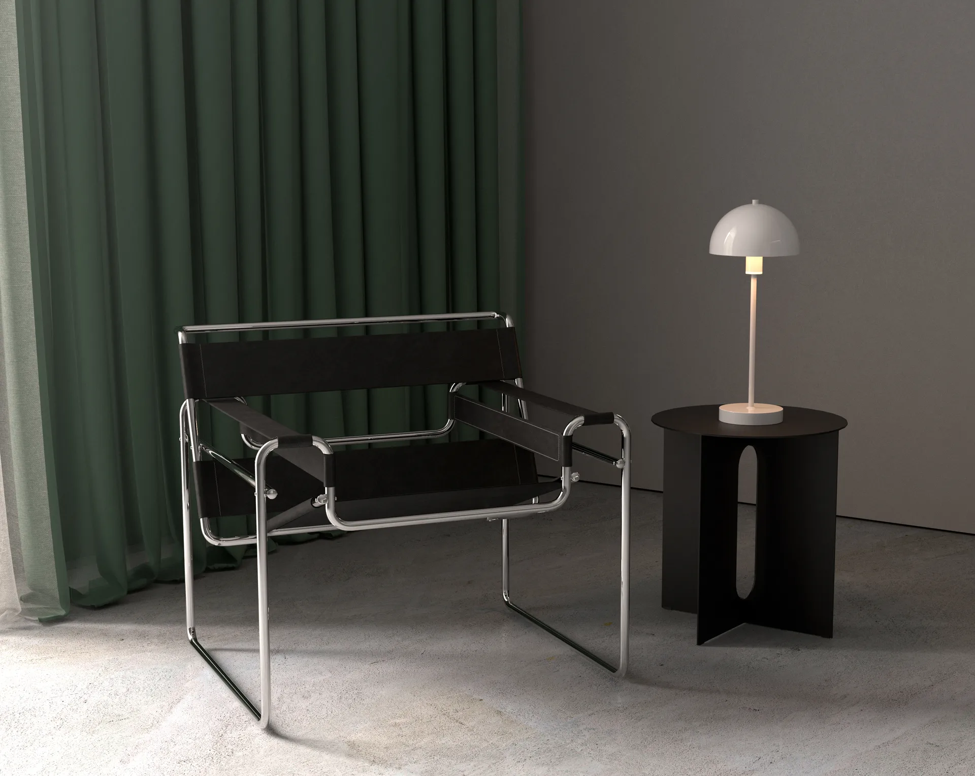 Vienda Tischleuchte, Blankweiß Herstal