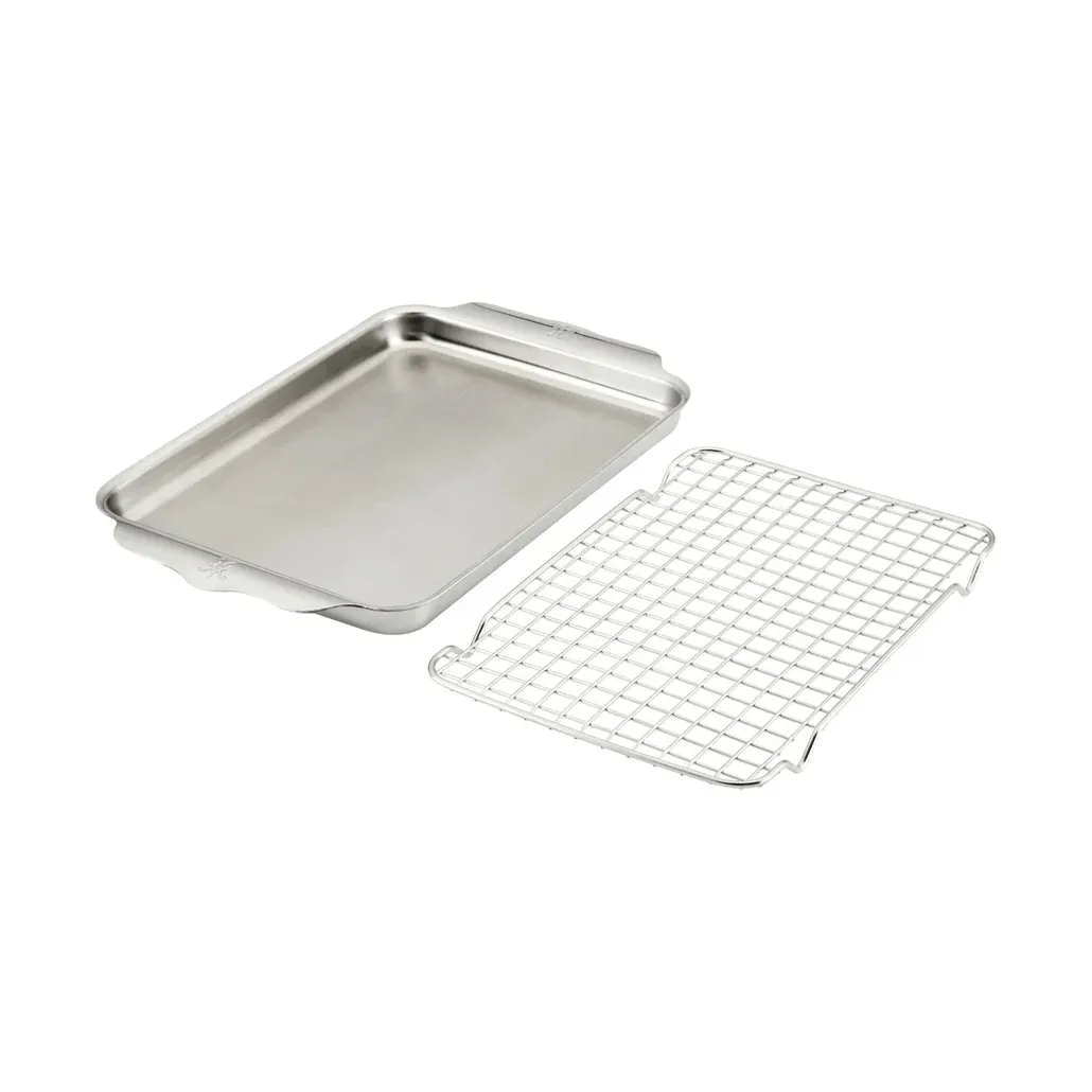 Hestan OvenBond Bratpfanne mit Ofenrost, Edelstahl, 24x39 cm Hestan