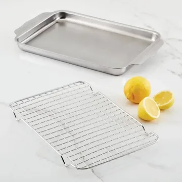 Hestan OvenBond Bratpfanne mit Ofenrost - Edelstahl, 24x39 cm - Hestan