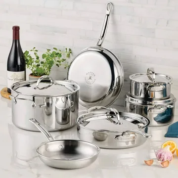 Hestan ProBond Luxe Topf- und Pfannenset - Rostfreier Stahl, 10 Teile - Hestan