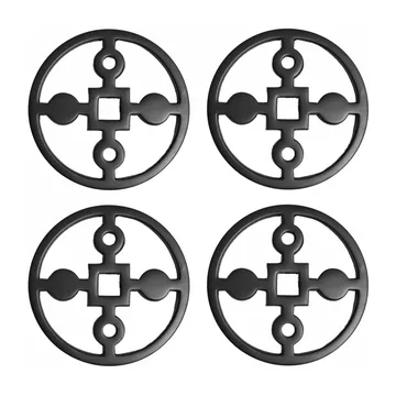 Anima Gemella Glasuntersetzer 4er Pack - Schwarz - Hilke Collection