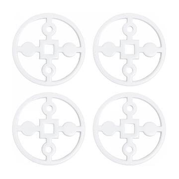 Anima Gemella Glasuntersetzer 4er Pack - Weiß - Hilke Collection
