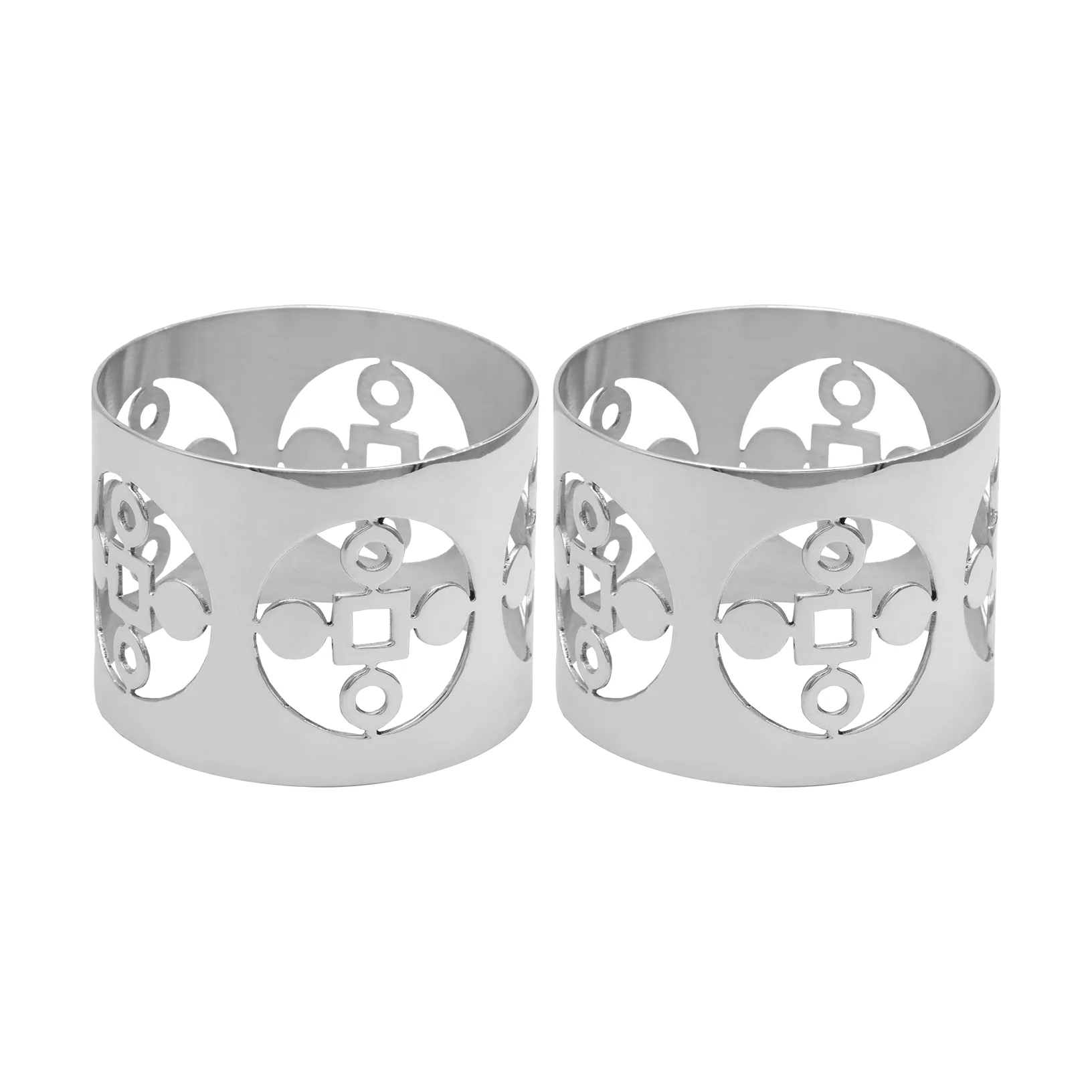 Anima Gemella Serviettenring 2er-Pack, Messing vernickelt Hilke Collection