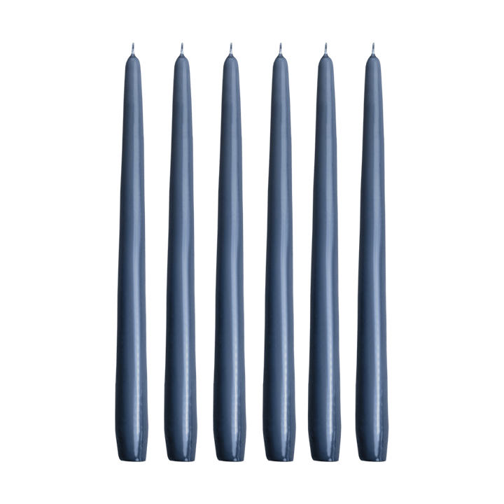 Herrenhauskerzen 30 cm 6er-Pack - Blaugrau - Hilke Collection