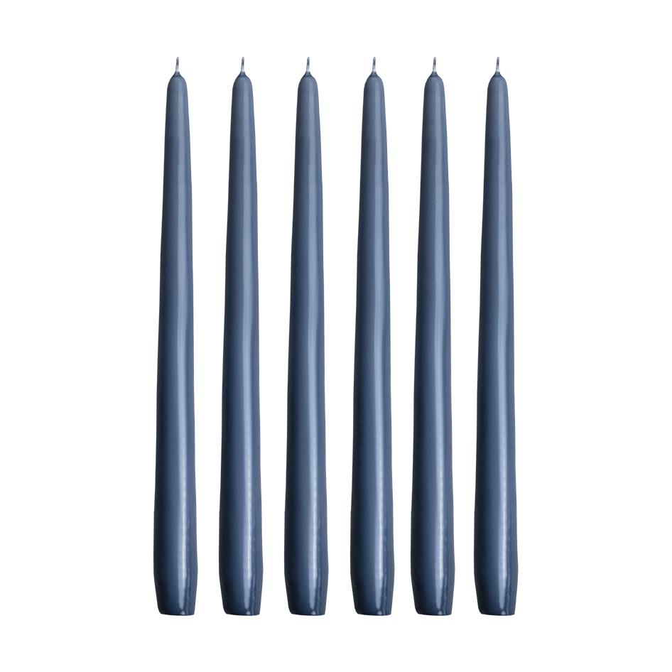 Hilke Collection Herrenhauskerzen 30 cm 6er-Pack Blaugrau