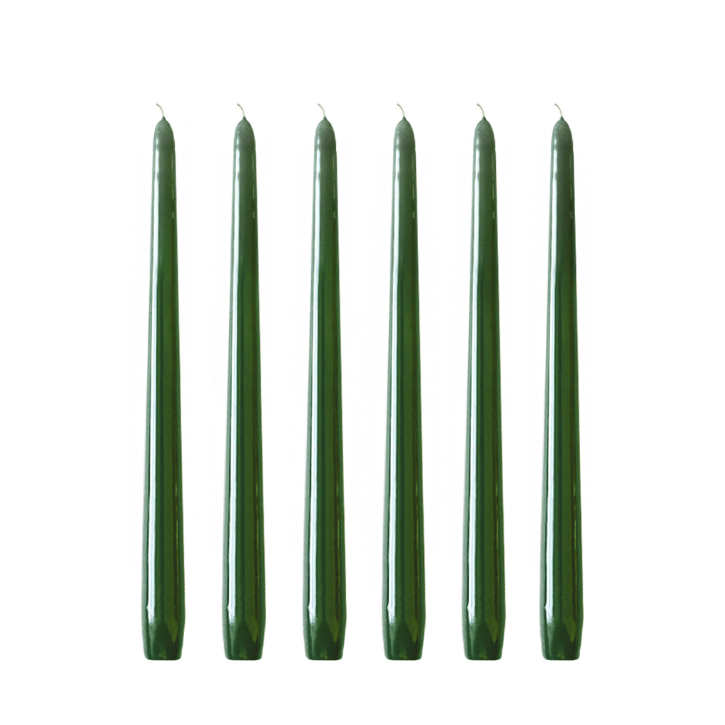 Hilke Collection Herrenhauskerzen 30 cm 6er-Pack Dunkelgrün